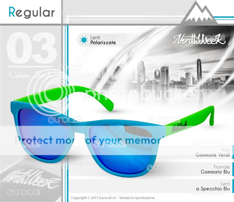 Occhiali Da Sole Northweek Polarizzati Unisex - Policarbonato, Lenti Blu Specchiate, UV400 - Foto 8